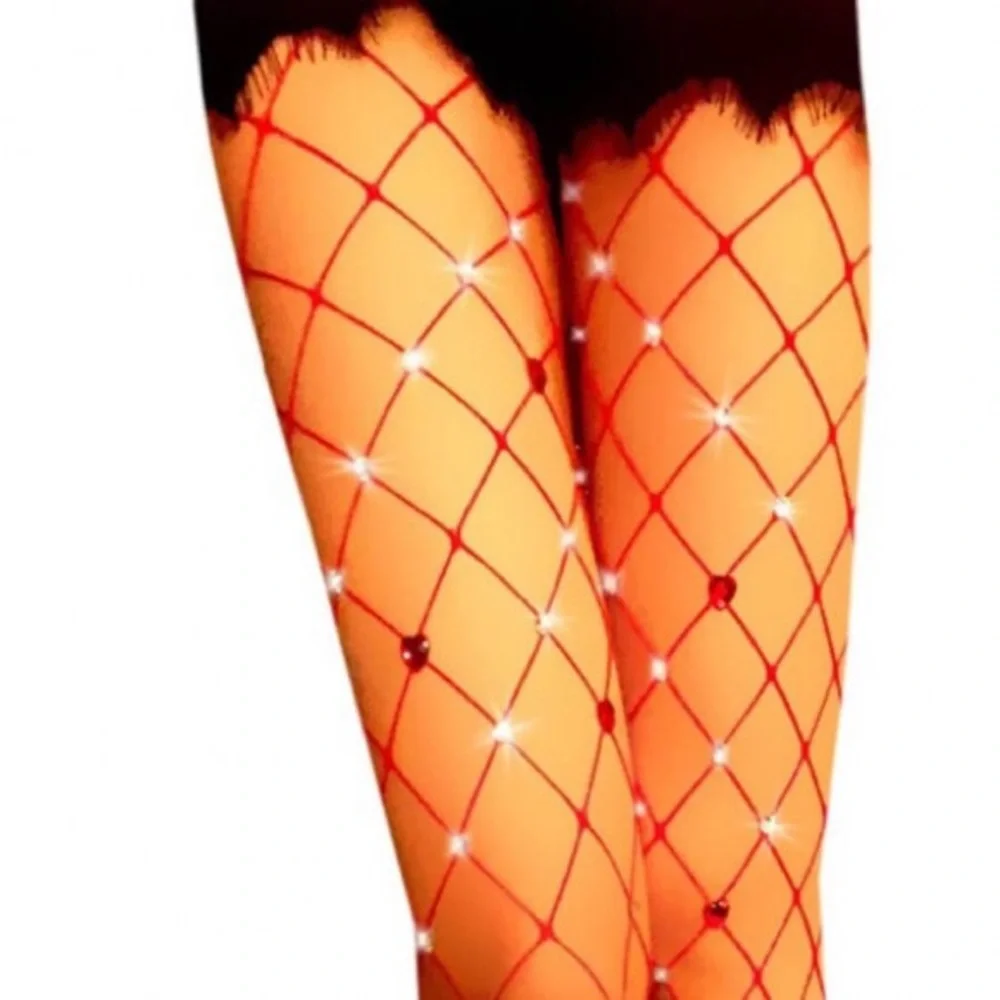 Hot stockings Hearts & Rhinestones Red Stocking❤️ Perfect  Valentine’s Day